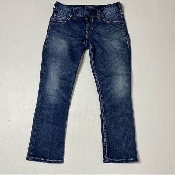 Silver | Suki Mid Rise Stretch Capri’s - Picture 1 of 8